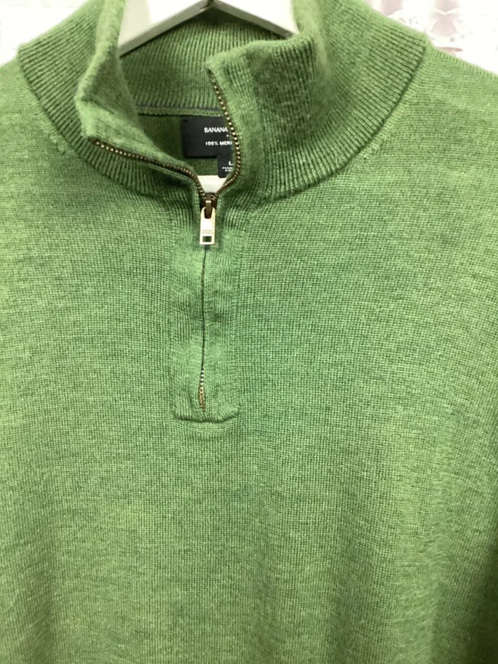 Banana Republic Merino Wool Green Sweater L